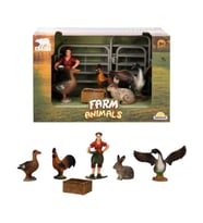 Crazoo Farm Animals Çiftlik Hayvanları Seti Gri Tavşan