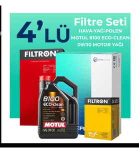 Filtron Peugeot 3008 1.6 Benzin THP Filtre Bakım Seti Motul Motor Yağlı (2010-2015) 4 Lü