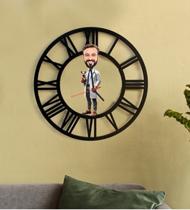 Kişiye Özel Veteriner Karikatür 3D Ahşap Mdf Duvar Saati 219
