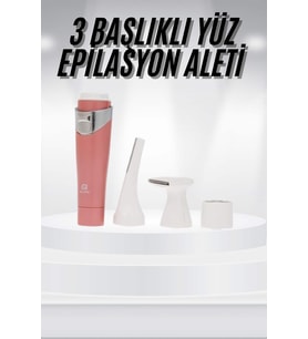 3 Başlıklı Yüz Kaş Epilasyon Aleti Değiştirilebilir Başlık Hassas Ciltlere Uygun