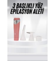 3 Başlıklı Yüz Kaş Epilasyon Aleti Değiştirilebilir Başlık Hassas Ciltlere Uygun