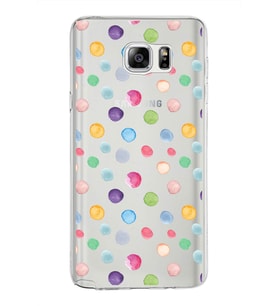 PrintiFy Samsung Galaxy Note 5 ile Uyumlu 1mm Slim Fit Water Color 6 Baskılı Şeffaf  Kılıf