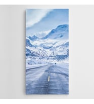 Karlar ve Yol Manzara Doğumu Kanvas Tablo