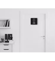 BK Home Erkek Soyunma Odası Kapı Yönlendirme Levhası (Siyah)