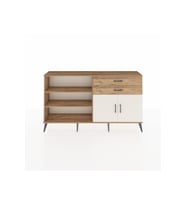 Arges Konsol 3 Raflı 2 Çekmeceli 2 Kapaklı 176x30x99 Çam-Aytaşı/Çam