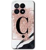 Poco x6 Pro Kılıf HD Desen Baskılı Kılıf - Pembe Mermer Desenli Ç Harfi