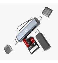 A208 3'ü 1 Arada (USB-A / USB-C, TF ve SD) Kart Okuyucu