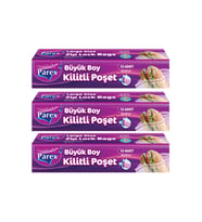 Kilitli Buzdolabı Poşet Büyük Boy 12'li 26 x 28 cm Üçlü Set