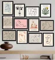BK Gift 12 Parça Çerçeve Görünümlü Ahşap Tablo Seti (65x80cm)-7