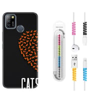 INFINIX Smart 4 5 6 Zero 8 S5 Pro Kılıf Kablo Koruma Spiral Silikon Cats 1792