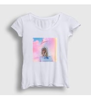 Presmono Kadın Beyaz Lover V2 Taylor Swift T-Shirt 311993tt