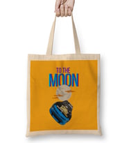 TO THE MOON DOGECAR Dogecoin Crypto Logo Merch Bez Çanta Uzun Saplı