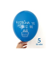 Kürtçe Doğum Günü Balonu - Mavi (5 adet) - Rojbuna Te Piroz Be 12 inç - 30 cm (Çok Renkli-Multı)