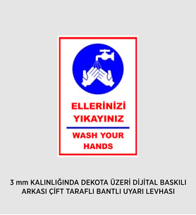 ELLERİNİZİ YIKAYIN 25X37 CM