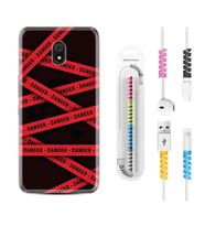 Xiaomi Redmi 8A 8 Pro 9C 9T 10C 11T Pro Kılıf Kablo Koruma Spiral Silikon Danger 1372