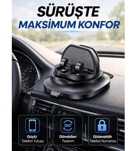 Araç İçi Telefon Tutucu Gizlenebilir Telefon Numaralı Katlanabilir Telefon Standı