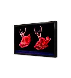Modern Dansçı Çift Çerçeveli Mdf Tablo