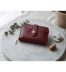 Orta Boy Fermuarlı Mıknatıs Kapamalı Ayrı Kart Bölmeli Cüzdan