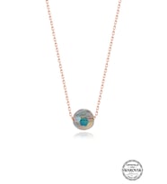 Swarovski Crystal Kadın Parlak Top Gümüş Kolye