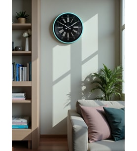 MCG  36 Cm Turkuaz Dekoratif Duvar Saati
