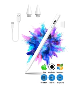 Şarjlı Dokunmatik Kalem iOS Android Windows Uyumlu Tablet Telefon iPad Yazı Çizim Kalemi ÇİFT TIKLI