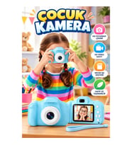 Mavi Mini Dijital Kamera – HD Video Kayıt ve Fotoğraf Çekimi, Micro SD Kart Destekli