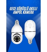 Ev Kamerası Wifi Kamerası Gece Görüşlü Akıllı Ampül Kamera