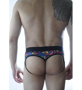 Mulvxbrf Brf02 Erkek Renkli Desenli  Jockstrap (Mulvix)
