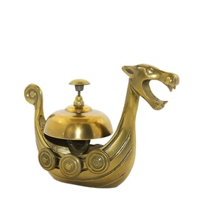 Dekoratif Pirinç Resepsiyon  Zili 15*18 Cm  