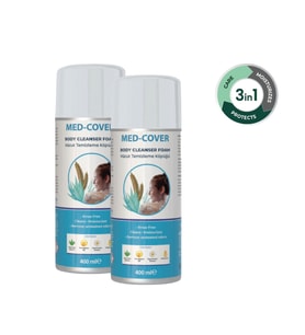 MED-COVER Vücut Temizleme Köpüğü Aerosol 400 ml x 2 adet