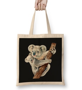 Koala Bear Gift Bez Çanta Uzun Saplı