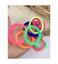 Fosfor Renkli Lastik Toka 12 Adet Karışık-Tek Ebat