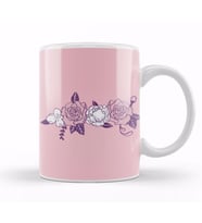 Cute Flowers İllustration Kupa Bardak Porselen