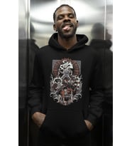 Tasarım Monkey D. Luffy Baskılı Unisex Oversize One Piece Anime Karakter Hoodie