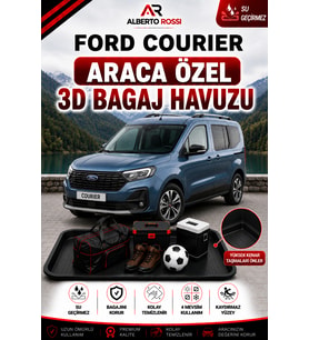 Ford Courier 2024 - 2026 Araca Özel 3D Bagaj Havuzu