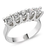 18 Ayar Altın 1.15 Ct Pırlanta Beştaş Yüzük RMY512 (Çok Renkli)