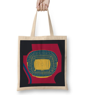 Barcelona Camp Nou Stadium Overhead Bez Çanta Uzun Saplı