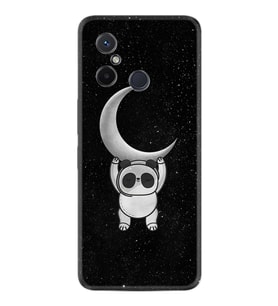 Xiaomi Redmi 12C Kılıf Resimli Desenli Silikon Platinium Series Panda Moon 1811