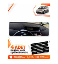CITROEN C4 GRAND PİCASSO (2007-2013) Uyumlu Ön Torpido Koruma Kılıfı Halısı - Siyah