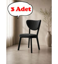 3 Adet Elma Sandalye Modern Kadife Kapitone Sırtlı Mutfak Yemek Odası Balkon Kafe Sandalyesi 85 Cm