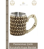 #Bardak Paslanmaz Çelik Tasarım Hediyelik 250 Ml Dayanıklı Şık Masaüstü Kupa Bardak