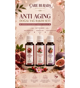 Anti-Aging Doğal Yağ Bakım Seti (İncir Çekirdeği & Kuşburnu & Nar Çekirdeği)