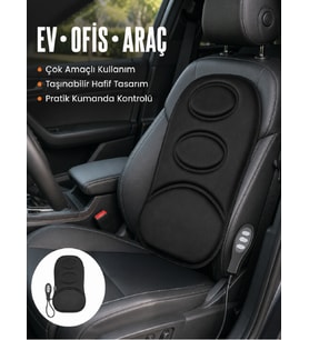 Lexroo Sırt ve Bel Masaj Minderi Motorlu, Kademeli Şiddet Ayarlı Masaj Koltuğu Pedi