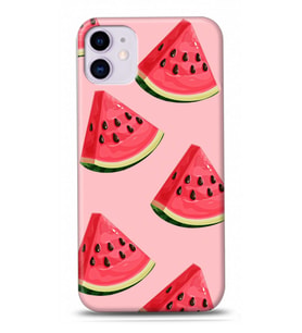 iPhone 12 Pembe Karpuz Desen Lansman Telefon Kılıfı (Standart)