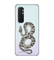 Xiaomi Mi Note 10 Lite Uyumlu Yılan Desenli Şeffaf Telefon Kılıfı