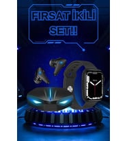 Yeni Nesil Akıllı Saat Ve Kablosuz Kulaklık Kampanyası İkili Set Bluetooth Bağlantılı