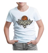 Basketbol Star Beyaz Çocuk Tshirt