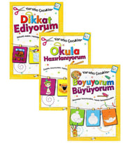 Yaratıcı Çocuklar Okula Hazırlanıyorum Boyuyorum Büyüyorum ve Dikkat Ediyorum 3lü Set