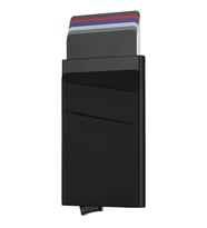 Valkyrie Premium Slim Metal Otomatik Kartlık – RFID Korumalı, Mekanizmalı, 10+ Kart Kapasiteli Siyah