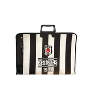 Lisanslı Proje Çizim Çantası 53x38 cm Evrak Resim Taşıma Çantası Siyah Beyaz
